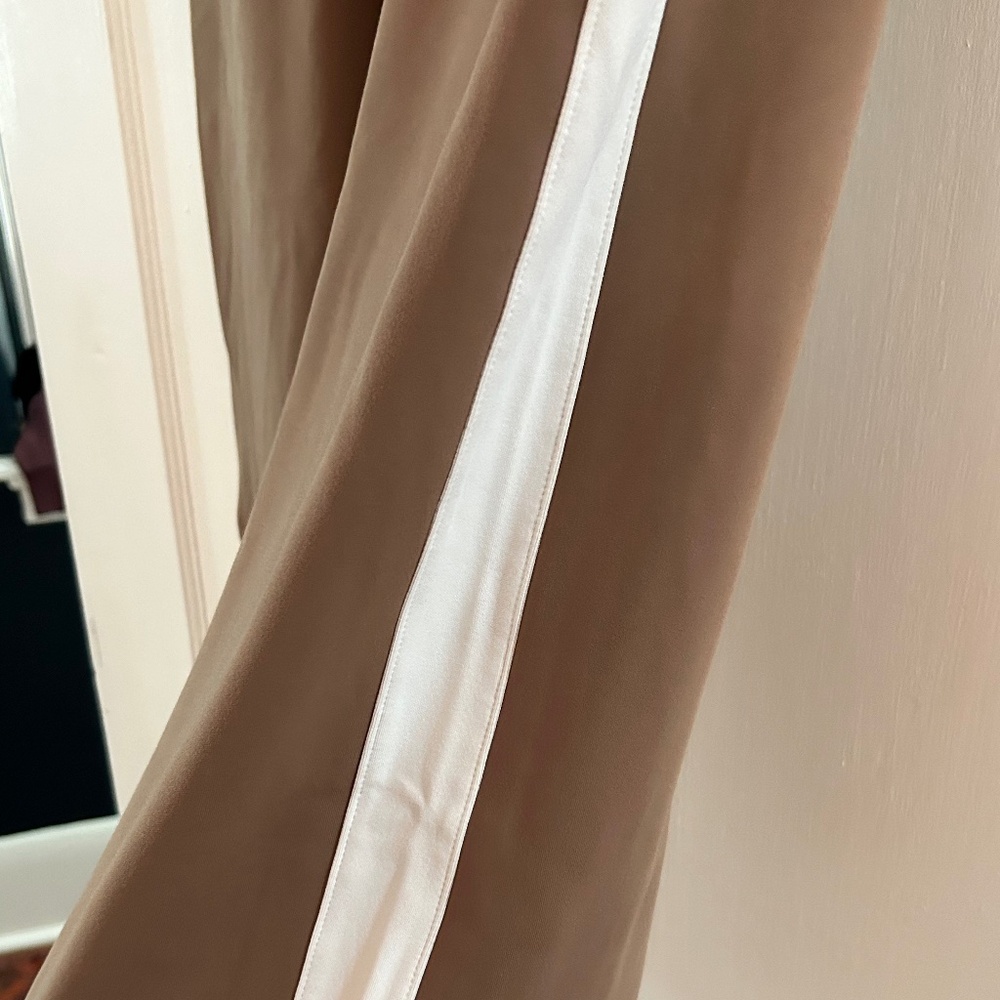 Athleta Venice Wide Leg, XS, Beige/Cream Stripe, Excellent Condition